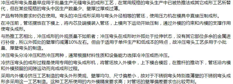 彎頭的生產工藝